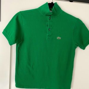 LACOSTE Youth Green Polo Shirt - Size 12